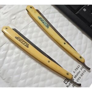 Vintage Gotta Straight Razor Solingen Germany Silver Steel Shave Tool for parts